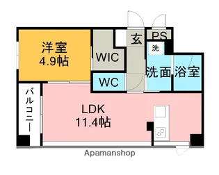 MYSIG【401号室】の間取り