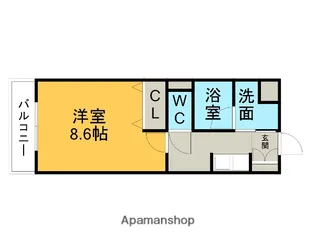 コモンガル小垣江【1階】の間取り