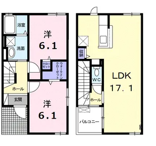 タカヴィレ【1階】の間取り