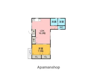 東上重原店舗2階【2F号室】の間取り