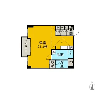 シャトーヨサミ【603号室】の間取り