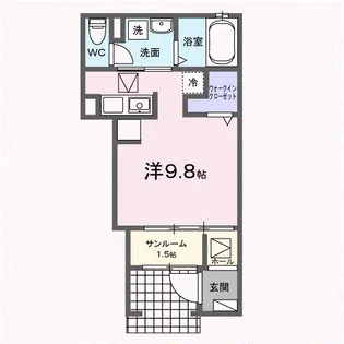 サンライズ24【1階】の間取り