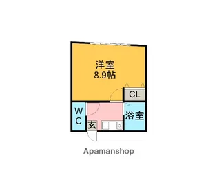 コーポサウスD棟【202号室】の間取り