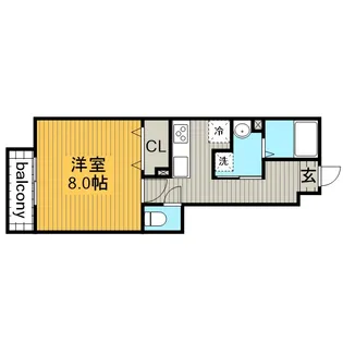 クレール DAYBYDAY【1階】の間取り