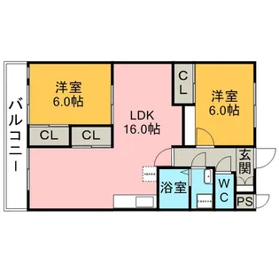 アイリス八橋【3階】の間取り