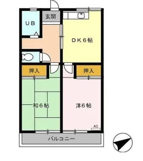ハイツ呉竹【1階】の間取り