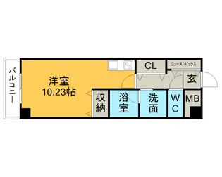 KOUSYUHA PLACE【406号室】の間取り