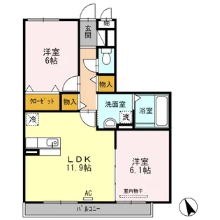 GARDEN PARTY【2階】の間取り