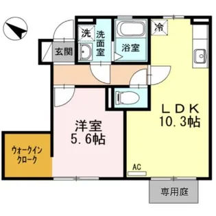 ヒル・高平【1階】の間取り