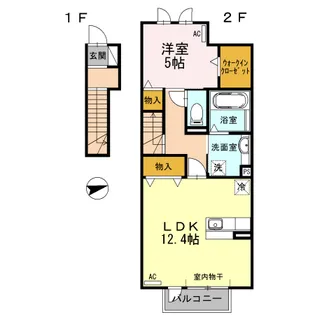 エムグランデ A棟【2階】の間取り