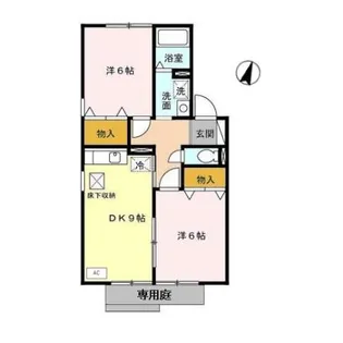 FON TAINE B【102号室】の間取り