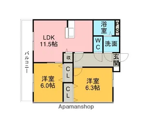 コンフォート刈谷東陽町【804号室】の間取り
