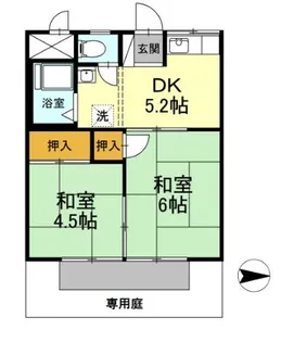 コーポ神明【101号室】の間取り