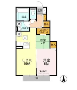 カーミー・芳川 B棟【1階】の間取り