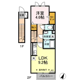 アルカンシエル B棟【2階】の間取り
