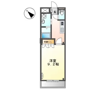 リバティ長篠【1階】の間取り