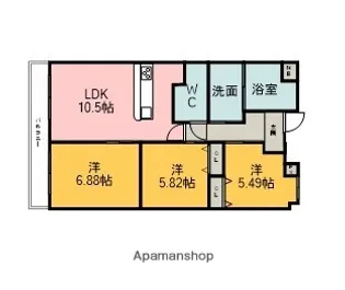 リバーサイド東洋【202号室】の間取り
