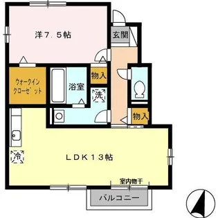 ファミリア矢戸【1階】の間取り