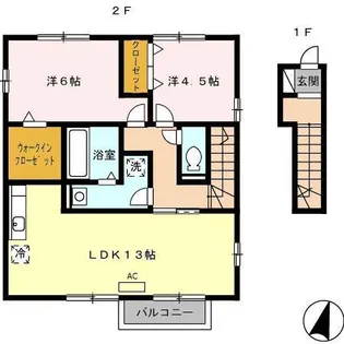 ファミリア矢戸【2階】の間取り