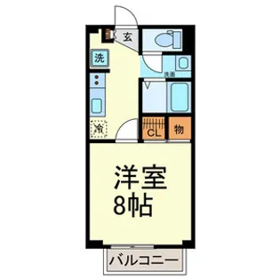 クレア石原 B棟【101号室号室】の間取り