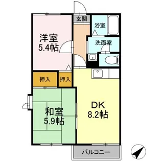 アペックスディアス【2階】の間取り