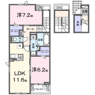 リゾ ハヤテ【3階】の間取り