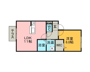 セレーノ八橋【2階】の間取り