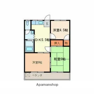 ハイツハピネス【2階】の間取り
