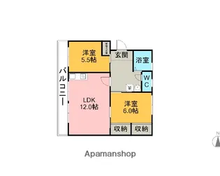 コーポ西栄【4階】の間取り