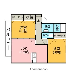 ボヌールⅠ【1階】の間取り
