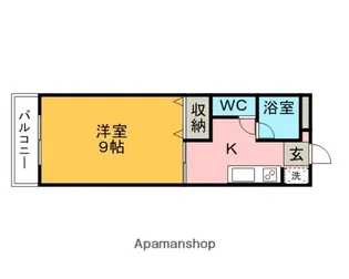 ペイサージュ28B【202号室】の間取り