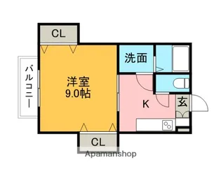 N.GRED【102号室】の間取り