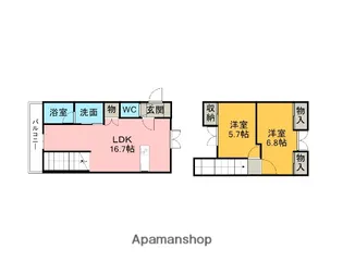 JUJUPLACE【303号室】の間取り