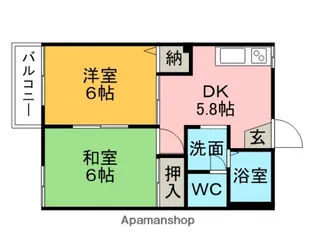 ソシアたから【103号室】の間取り