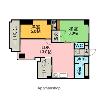 2LDKの間取り画像