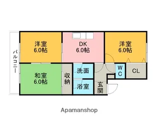 サンバレー本林【2階】の間取り