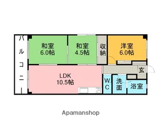 SAKATA HEIGHTS【A-6号室】の間取り