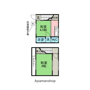 愛知県知立市広見4丁目【テラスハウス】の間取り