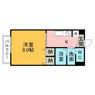 Paradise Nobata【2階】の間取り