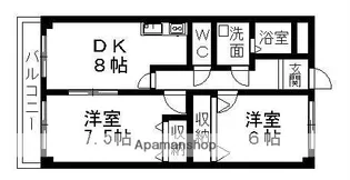 エクセル2【110号室】の間取り