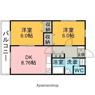 ハイツT&K【A号室】の間取り