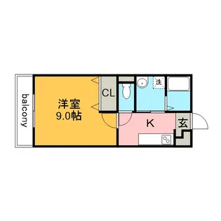 アンプルール リーブル YAMAHATA【1階】の間取り