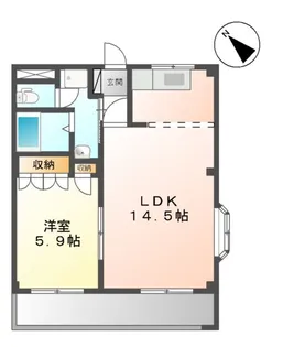 リバーサイドサツキ【1階】の間取り