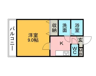 アンプルール リーブル 田園【2階】の間取り
