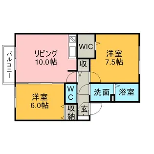 シャイン ダイワ B棟【2階】の間取り