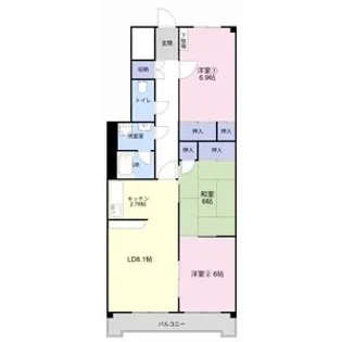 FRESCA野畑【3階】の間取り