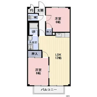 SURPLUS THREE 平和【202号室】の間取り