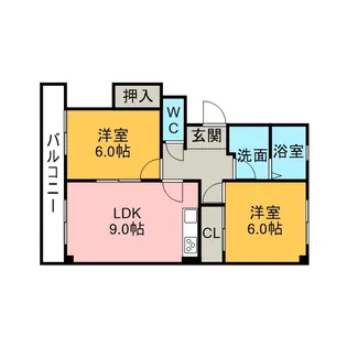 ダイアローグ B棟【B-205号室】の間取り