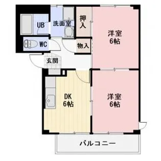 サウス谷田【2階】の間取り