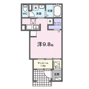 サンライズ24【1階】の間取り
